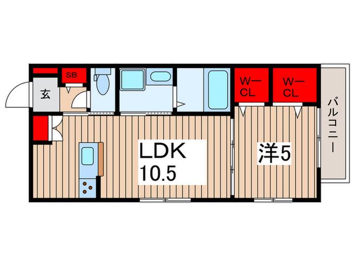 RUBEUS OMIYA(1LDK/4階)の間取り写真