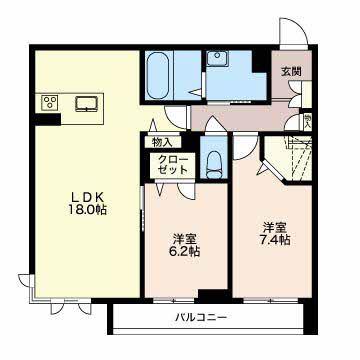 MASTTOWN GRANTAGE(2LDK/3階)の間取り写真