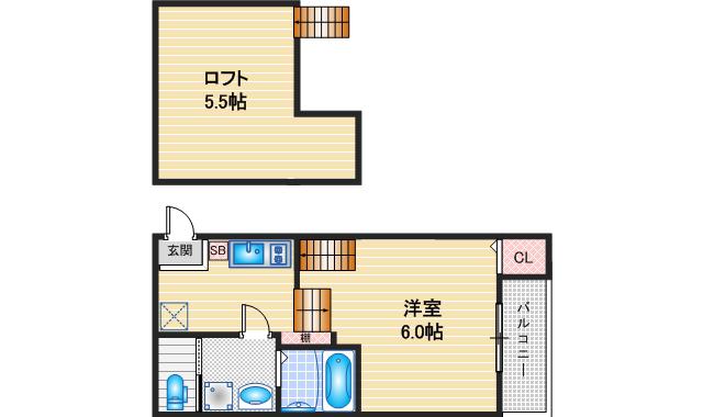 ベルクレスト本陣(1SK/1階)の間取り写真