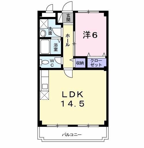 カーサマサ(1LDK/3階)の間取り写真