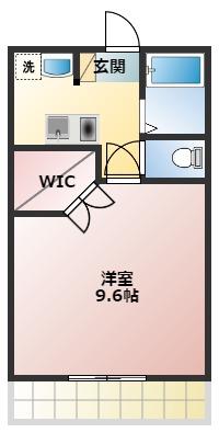 泉・ひとこと(1K/2階)の間取り写真