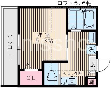 テルセーロ(1K/2階)の間取り写真