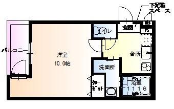 フジパレス園田III番館(1K/2階)の間取り写真