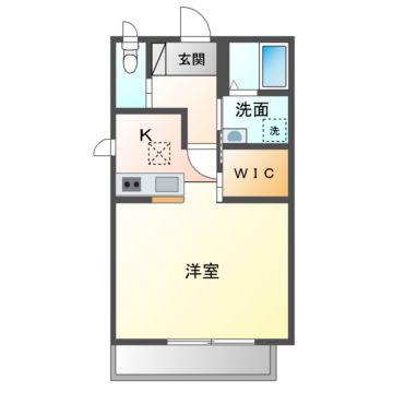 ラフィネHANA(ワンルーム/2階)の間取り写真