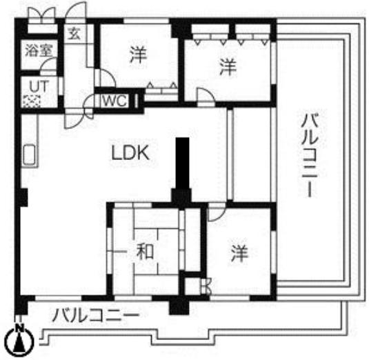 アルカディア長久手(5LDK/6階)の間取り写真