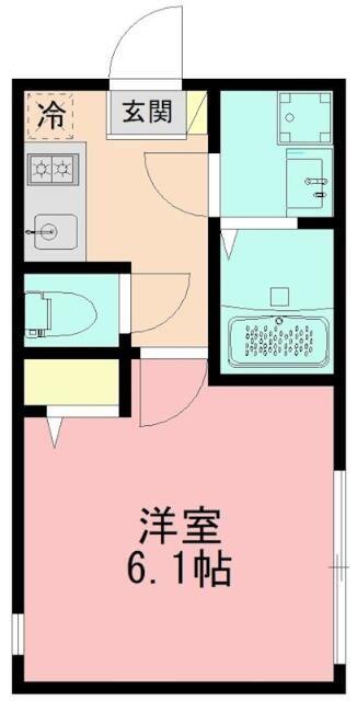 フェリーチェ中央林間(1K/3階)の間取り写真