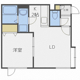 F・グランツ(1LDK/2階)の間取り写真