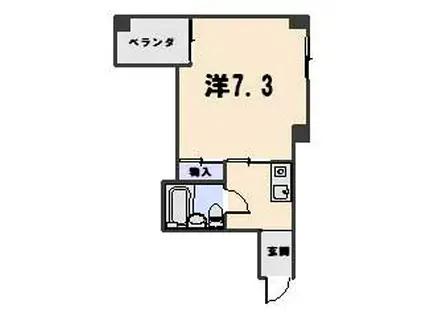 スクエアエフ(1K/2階)の間取り写真