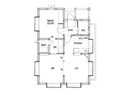 フォロ・ロマーノ(2LDK/1階)の間取り写真