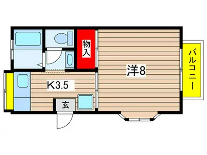 メゾン井田(1K/1階)の間取り写真