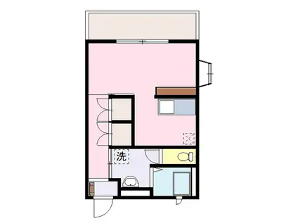 レジデンス清和(ワンルーム/2階)の間取り写真