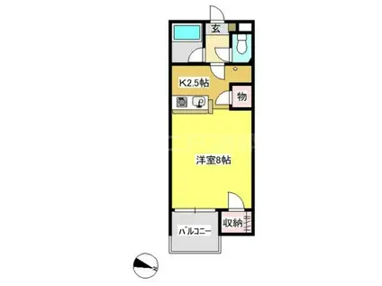 セザンヌ大塚(ワンルーム/1階)の間取り写真