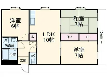 ノアII(3LDK/3階)の間取り写真