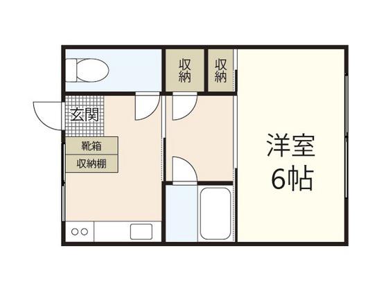 皆実町アパート(2K/3階)の間取り写真