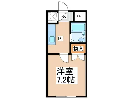 ラフォーレ・イケノ(1K/2階)の間取り写真