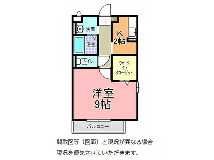 ＪＲ常磐線 水戸駅 バス乗車時間：15分 最寄りバス停で下車 徒歩5分 3階建 築18年(1K/2階)の間取り写真