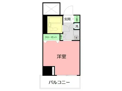 ライオンズマンション平塚明石町(ワンルーム/3階)の間取り写真