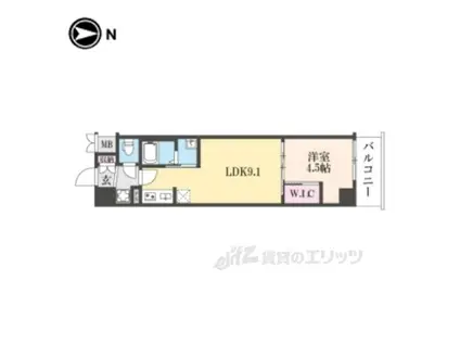 スワンズ京都東寺ガーデン(1LDK/4階)の間取り写真