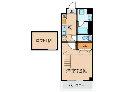 シャインコート神戸(1K/3階)の間取り写真