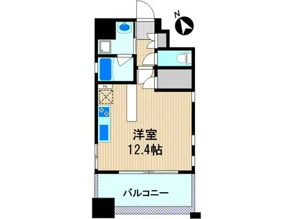 ベルジェンド川崎MIYABIテラス(ワンルーム/9階)の間取り写真
