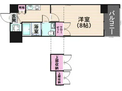 ピュアドームアートフル平尾(1K/3階)の間取り写真
