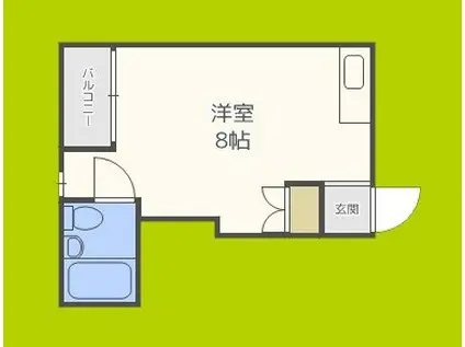 シャトー杉本PARTII(ワンルーム/4階)の間取り写真