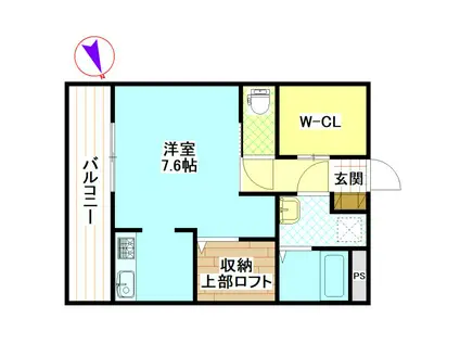 CNJ蓑原NO3(ワンルーム/1階)の間取り写真