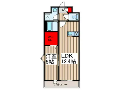 リーブルファイン蒲生駅(1LDK/2階)の間取り写真