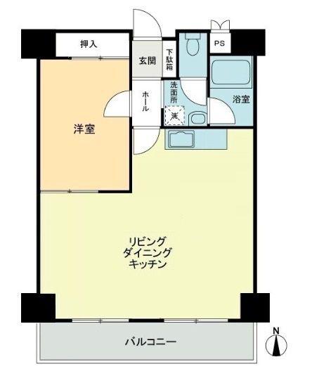 グランドメゾン松島(1LDK/6階)の間取り写真