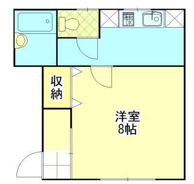 ラ メゾン パルミエ(1K/2階)の間取り写真