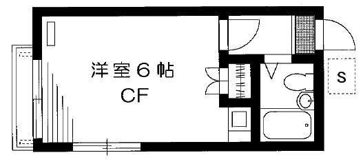 フィガロ館(ワンルーム/2階)の間取り写真