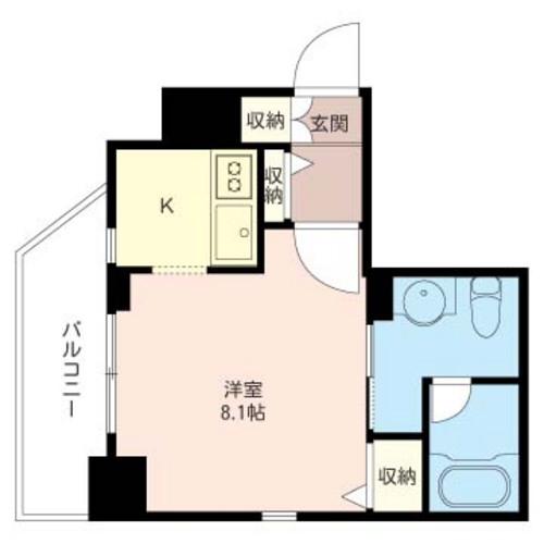 マストライフ日本橋本町(1K/9階)の間取り写真