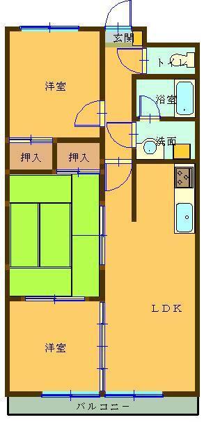 ARCADIAI(3LDK/1階)の間取り写真