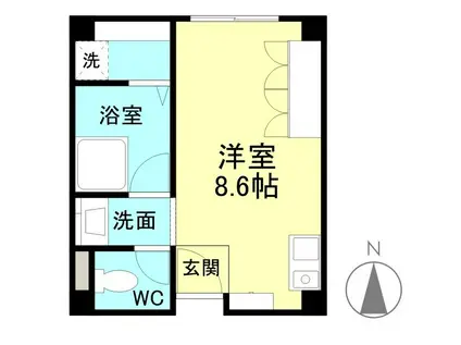 アベニュー名草(ワンルーム/2階)の間取り写真