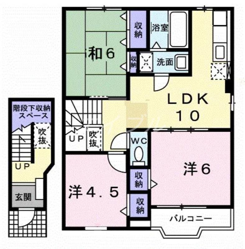 ファミールFUJIA(3LDK/2階)の間取り写真