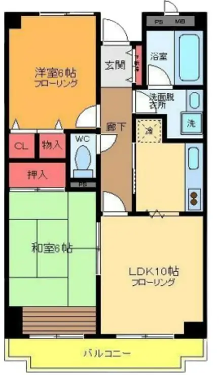 リバーパーク四つ木 1階階 間取り