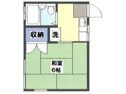 コーポチトセ(1K/2階)の間取り写真