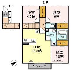 イーリオ(3LDK/2階)の間取り写真