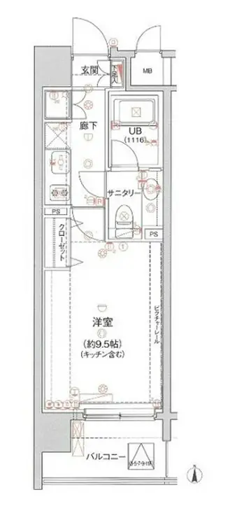 アクロス新宿 7階階 間取り