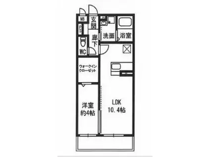 グランドソレーユ(1LDK/1階)の間取り写真