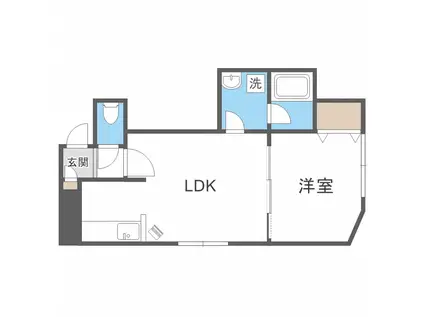 ヴェステン(1LDK/2階)の間取り写真