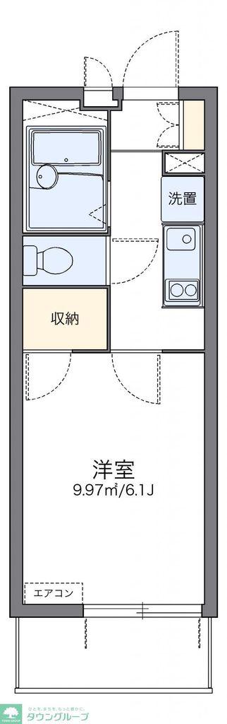 レオパレス向日葵(1K/2階)の間取り写真