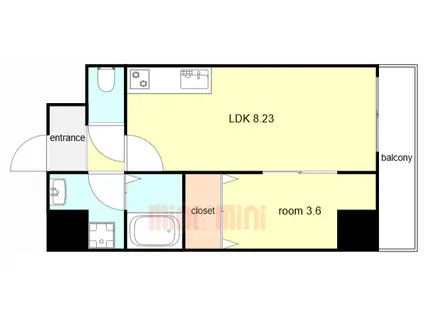 MAISON PREMIER VI(1LDK/6階)の間取り写真