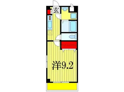オリエンタルコート幕張本郷(1K/1階)の間取り写真