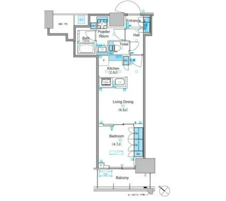パークアクシス豊洲キャナル 14階階 間取り