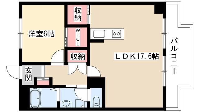 第五サンハイツ大森(1LDK/2階)の間取り写真