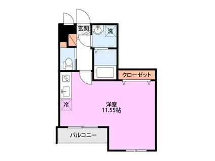 ミリアビタ宮本(ワンルーム/3階)の間取り写真