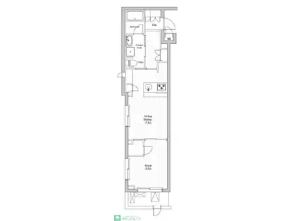 レジデンス東中野ガーデン(1LDK/1階)の間取り写真