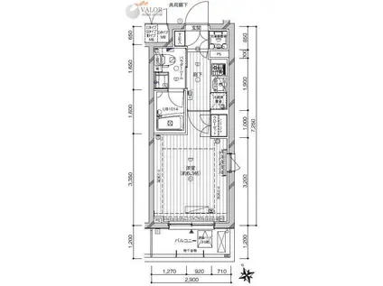 メインステージ南蒲田(1K/4階)の間取り写真