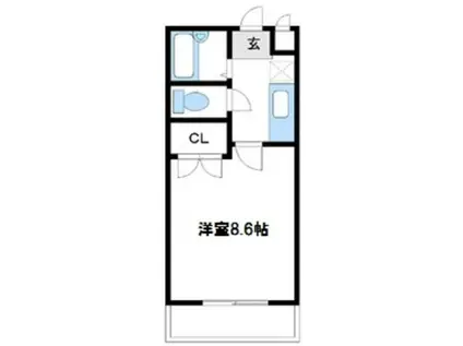 アムールグランシャリオ(1K/1階)の間取り写真